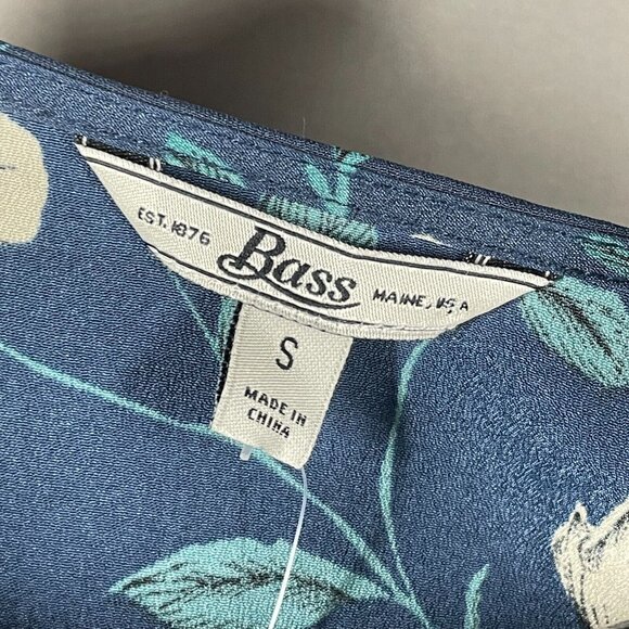 NEW Bass Dress Womens Small blue floral wrap classic preppy outdoor - Picture 4 of 11